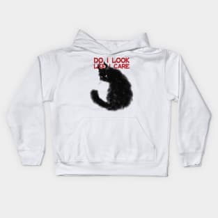 Evil cat, I don't care Kids Hoodie